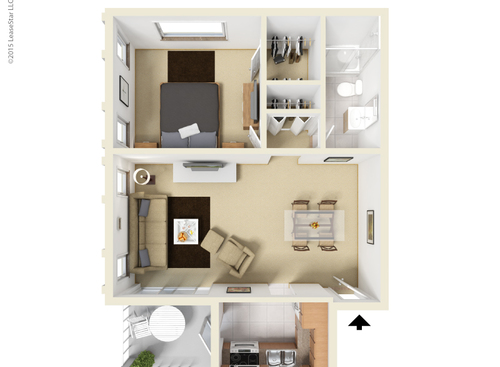The Monarch: Beds - 1: Baths - 1: SqFt Range - 750 to 750