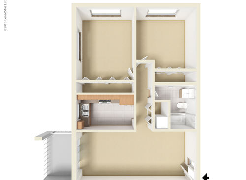 The Royale: Beds - 2: Baths - 1: SqFt Range - 950 to 950