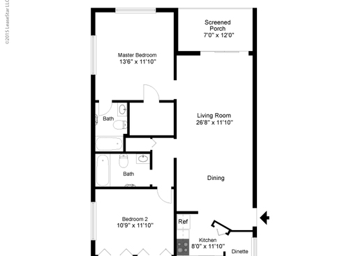 The Emperor: Beds - 2: Baths - 2: SqFt Range - 1065 to 1065