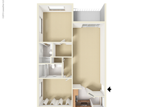 The Emperor: Beds - 2: Baths - 2: SqFt Range - 1065 to 1065