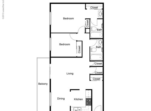 The Breckenridge: Beds - 2: Baths - 2: SqFt Range - 1100 to 1100