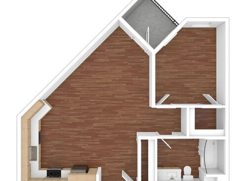 One Bedroom: Beds - 1: Baths - 1: SqFt Range - 665 to 847