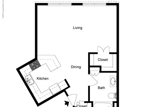 True North: Beds - Studio: Baths - 1: SqFt Range - 556 to 556