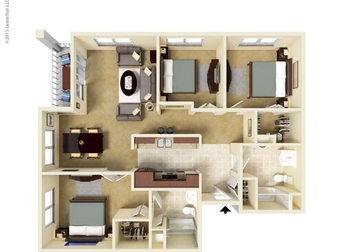 Panorama: Beds - 2: Baths - 1.75: SqFt Range - 1221 to 1221
