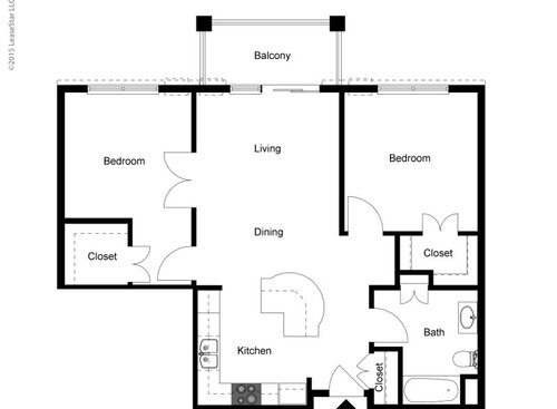 Compass: Beds - 2: Baths - 1: SqFt Range - 885 to 885