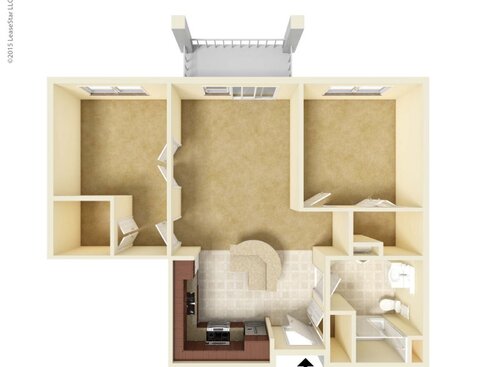 Compass: Beds - 2: Baths - 1: SqFt Range - 885 to 885