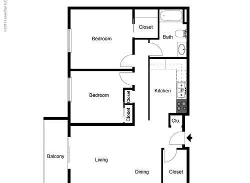 Royale: Beds - 2: Baths - 1: SqFt Range - 843 to 843