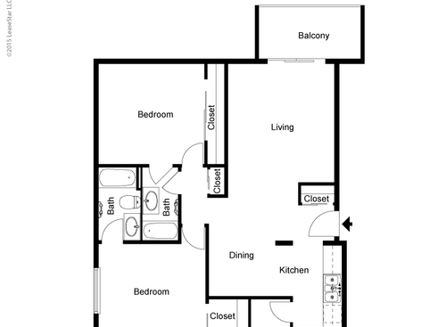 Monarch: Beds - 2: Baths - 2: SqFt Range - 995 to 995