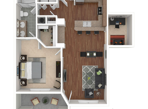 B1: Beds - 1: Baths - 1: SqFt Range - 846 to 846