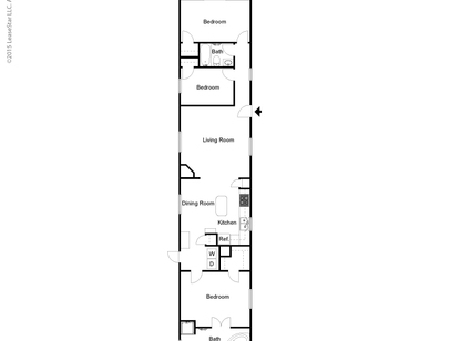 2 Bed, 2 Bath: Beds - 2: Baths - 2: SqFt Range - 1100 to 1100