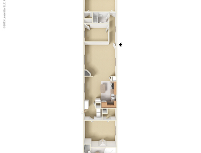 2 Bed, 2 Bath: Beds - 2: Baths - 2: SqFt Range - 1100 to 1100