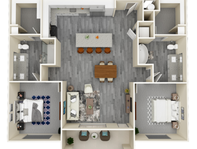 The Single: Beds - 1: Baths - 1: SqFt Range - 1500 to 1500