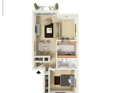 Coconut: Beds - 1: Baths - 1: SqFt Range - 780 to 780