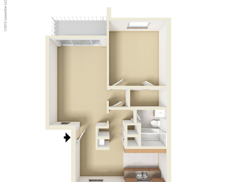 The Washington: Beds - 1: Baths - 1: SqFt Range - 870 to 870