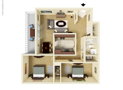 Reed: Beds - 2: Baths - 1: SqFt Range - 1100 to 1100