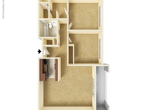 Willow: Beds - 2: Baths - 2: SqFt Range - 1050 to 1050