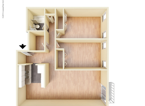 Spruce: Beds - 2: Baths - 1: SqFt Range - 866 to 866