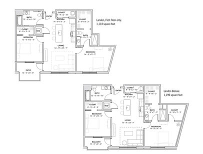 Landon: Beds - 2: Baths - 2: SqFt Range - 1118 to 1118