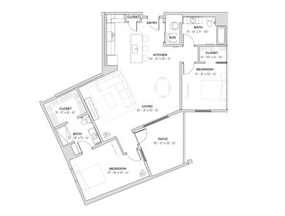 Nolan: Beds - 2: Baths - 2: SqFt Range - 1370 to 1370