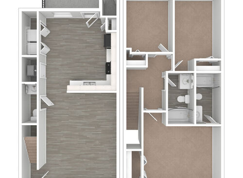 Etonia - 3 bed 2 bath floorplan