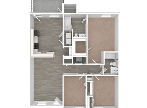Palmetto - 3 bed 2.5 bath floorplan