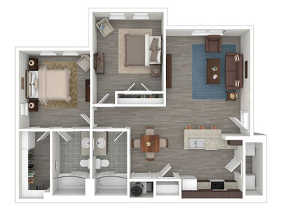 Palmetto 2x2 2d floorplan