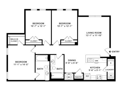 Magnolia 3x3 2d Floorplan