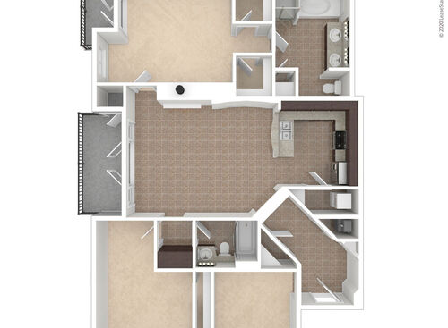 2x2DenH 3D Unfurnished