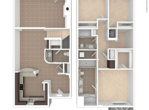 3x2.5THJ 3D Unfurnished