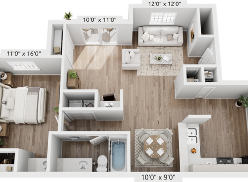 Spacious: Beds - 1: Baths - 1: SqFt Range - 1031 to 1031