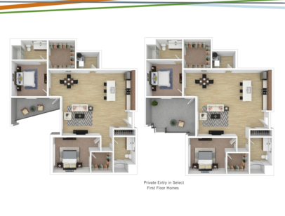 Parker: Beds - 2: Baths - 2: SqFt Range - 1424 to 1424