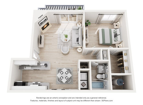 Meridian One: Beds - 1: Baths - 1: SqFt Range - 700 to 700