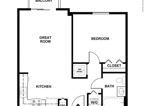 1B: Beds - 1: Baths - 1: SqFt Range - 590 to 590