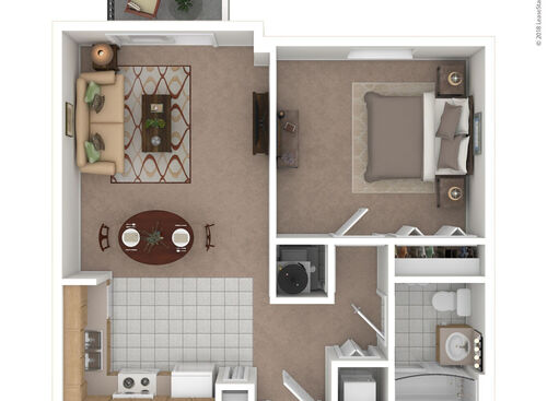 1B: Beds - 1: Baths - 1: SqFt Range - 590 to 590