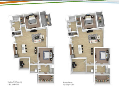 Preston: Beds - 2: Baths - 2: SqFt Range - 1432 to 1432
