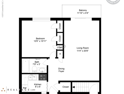 One Bedroom  One Bath: Beds - 1: Baths - 1: SqFt Range - 600 to 600