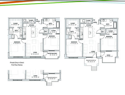 Ellison: Beds - 2: Baths - 2: SqFt Range - 1046 to 1046