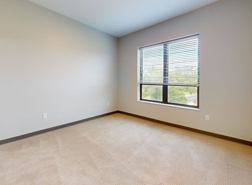 Bedroom  in loft apartment at Lofts at 128 located in downtown Hastings, MI