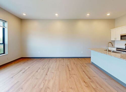 Living Room Space in loft apartment at Lofts at 128 located in downtown Hastings, MI