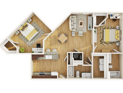 The Haven 3d Floorplans furnished