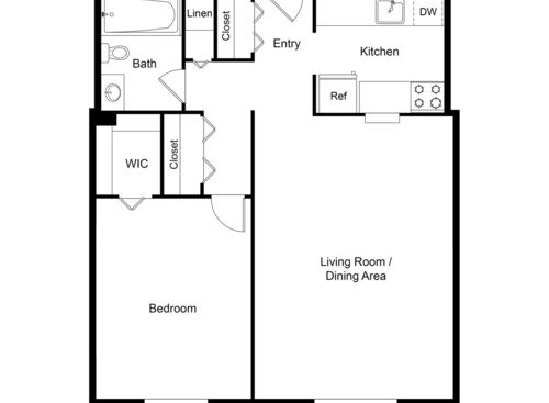 Park Plaza Apartments - 1 Bedroom 2D