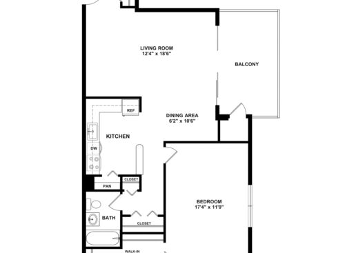 Lafayette - 1 Bed, 1 Bath, 725-758 sf