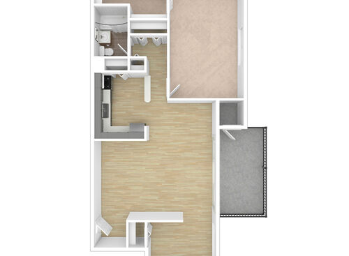 Lafayette - 1 Bed with Den, 1 Bath, 847 sf