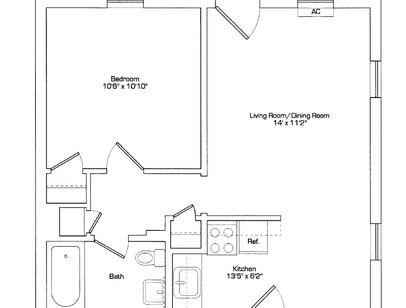 1 bed 1 bath: Beds - 1: Baths - 1: SqFt Range - 700 to 700