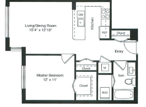 1 Bed/1 Bath 700: Beds - 1: Baths - 1: SqFt Range - 700 to 700