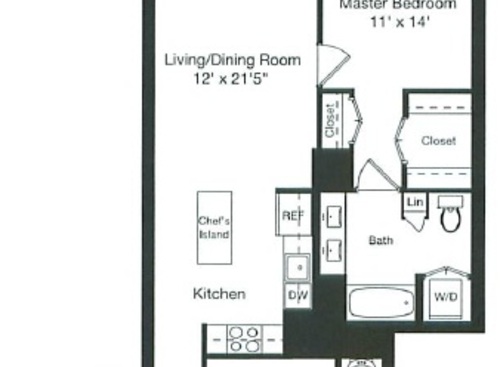 1 Bed/Den/2 Bath 1070: Beds - 1: Baths - 2: SqFt Range - 1070 to 1070