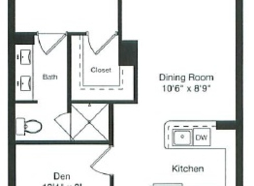 1 Bed/Den/2 Bath 1000: Beds - 1: Baths - 2: SqFt Range - 1000 to 1000