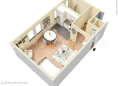 Studio: Beds - Studio: Baths - 1: SqFt Range - 370 to 370