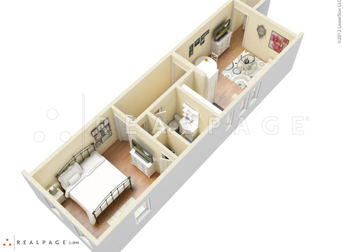 One Bedroom One Bath A: Beds - 1: Baths - 1: SqFt Range - 500 to 500