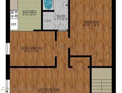 Large One Bedroom One Bath W/D: Beds - 1: Baths - 1: SqFt Range - 814 to 814